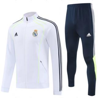 Chándal Real Madrid 2025/26- White with Green (Cremallera larga)
